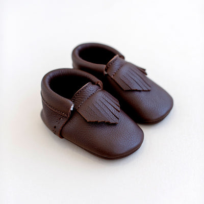 WMK221650 Baby Moccasins Cafe Baby Leather Shoes Sustainable Fashion made by artisans