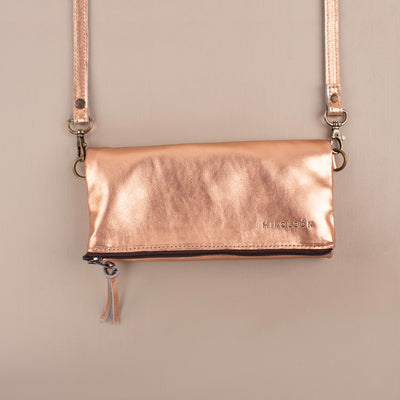 Rose-Gold Envelope Crossbody