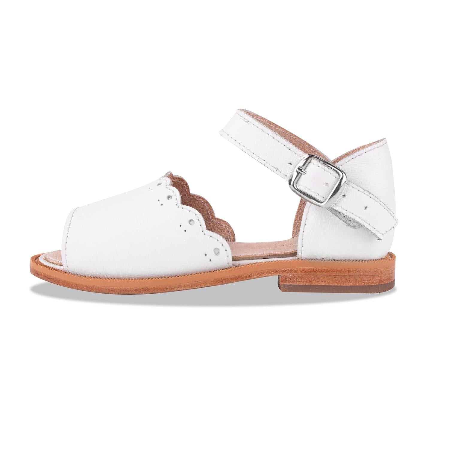 Gallucci Kids bucked leather sandals - White